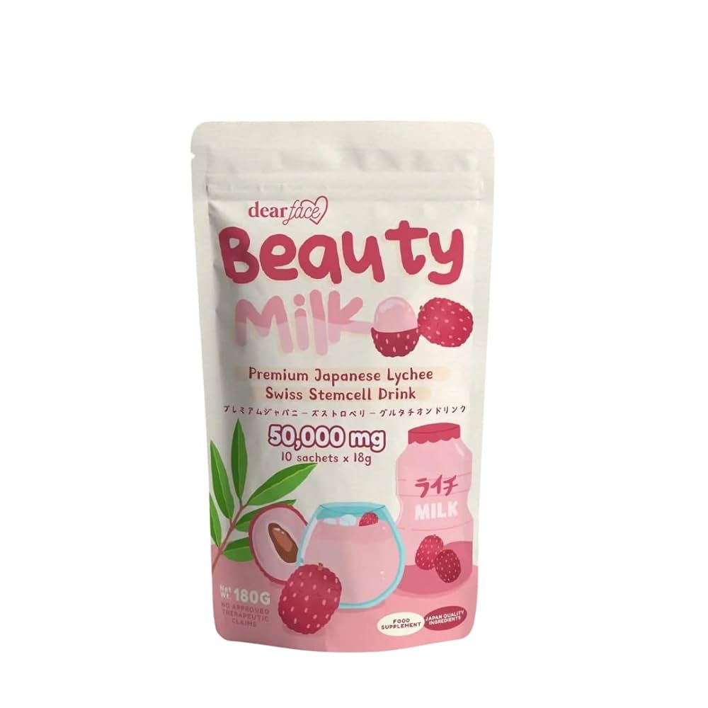 Dear Face Beauty Milk – Saveur Litchi & Cellules Souches Suisses – 180 g
